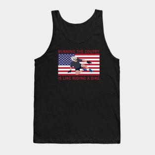 Joe Biden Falling Off His Bike Tank Top